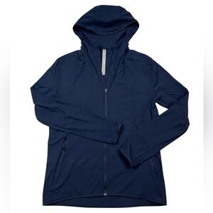 Lululemon Surge Warm Hoodie Jacket Mens L Blue Navy Full Zip Lightweight Running